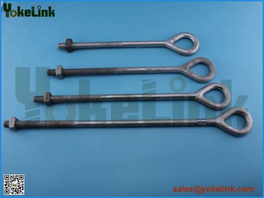 Carbon steel HDG oval eye bolt