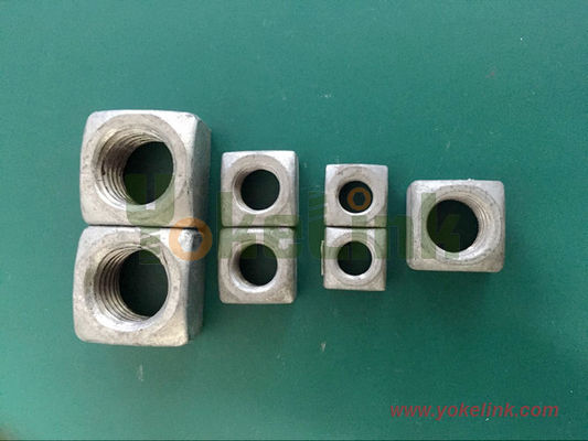 Hot forging square nut 1 1/2'' big size with tapped thread