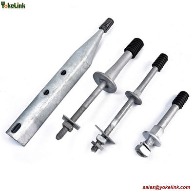 Long Shark / Short Shark Forged steel Crossarm Insulator Pin with Nylon thread For line hardware