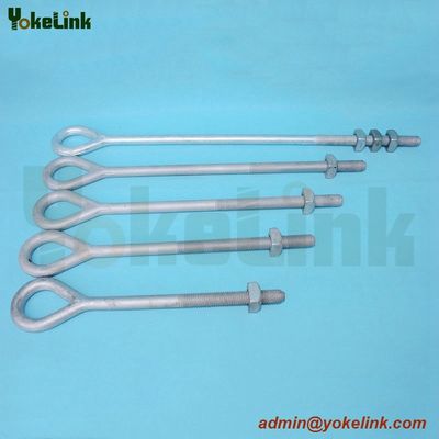 High tensile Galvanized long  CSA Oval Eye bolt For  Rigging hardware