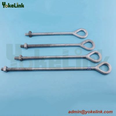 High Quality Forged galvanized  ANSI C135.1 Oval eyebolt For pole line hardware