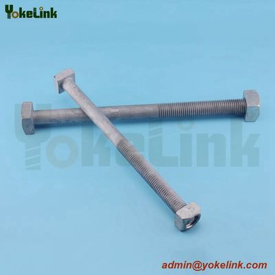 HDG Carbon steel square head machine bolt with nut