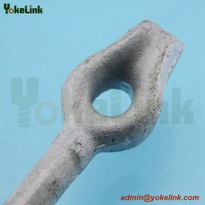 Hot dipped galvanized angled thimble eye bolt
