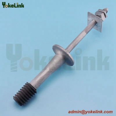 Insulator pin with nylon head for pole line hardware hot dip galvanized