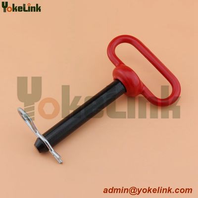 Red Handle Hitch Pin Grade 5 Featuring the red plastisol coated head