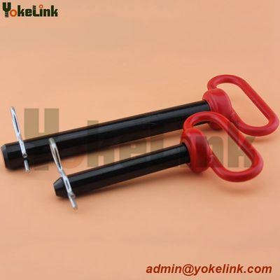 Quality Double hitch pins with the red plastisol-coated head for tractor