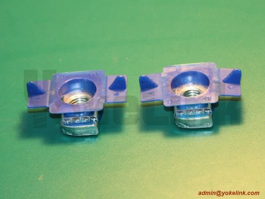 Zinc plated steel struct nut with plastic wing for channel fitting