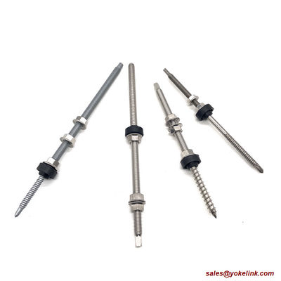 Stainless Steel Solar Hanger Bolts For PV Module Roof Mounting System