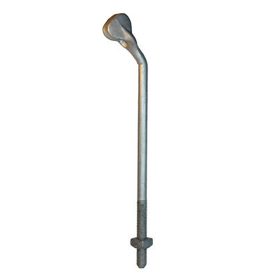 ANSI/IEEE C135.1 Oval Eye Bolt Utility Pole Anchor Rod For Guying With Expanding And Cross Plate Anchors