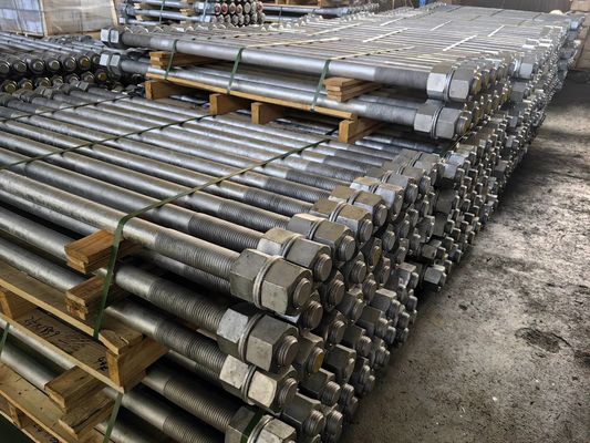 Heavy Structural Bolt F1554 Grade 36/ 55/ 105 Anchor Bolt Staight Type For Industrial Construction
