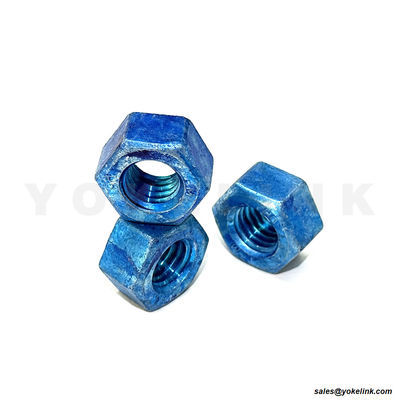 ASME B18.2.2 A194 Grade 2H Galvanized Heavy Hex Nut Blue Wax For Structural Fasteners