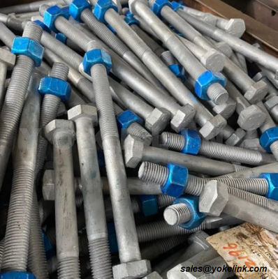 Blue Wax ASTM A194 Gr 2H Hex Nut HDG For Hexagon Bolts For Structural Fasteners