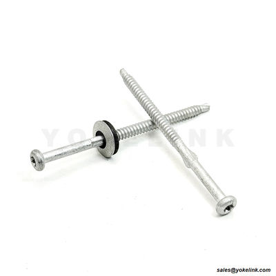Steel Structure Fittings Screws Bonded Washer Cross-Slotted Head Roof Sheet Metal Wood Self Tapping Screws