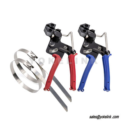 100pcs 11.8 Inch Stainless Steel Cable Tie Tool Zip Gun Metal Zip Tensioner with Built-in Cutter Release Tool Cable Tie Gun