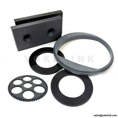 Black UHMW-PE CNC Cutting Machining Wear-Resistant Bearing Gears Custom Sizes