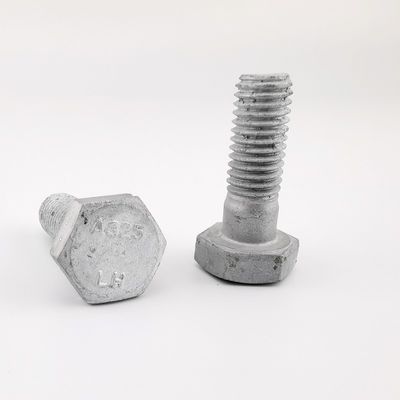 ASTM A394 Type 1 Hot Dip Galvanized Step Bolt for Tower  with two Nuts