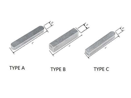 1018-1045 Steel undersized square stock DIN6885 Zinc Plating ANSI/ASME B18.25.2M