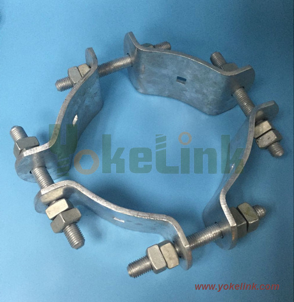 Adjustable type pole band with double arming bolt