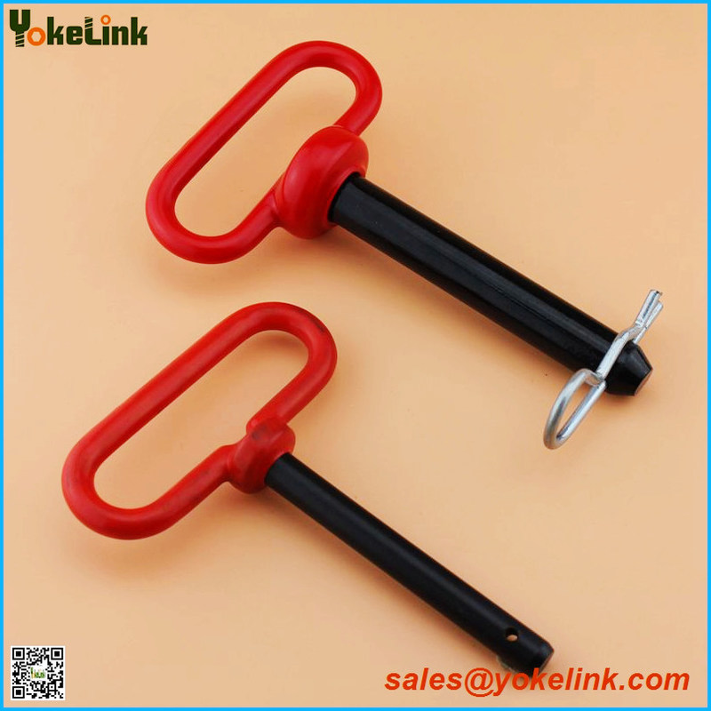 Red handle hitch pin 1-1/4X8"  with Linch Pin for tractor accessories