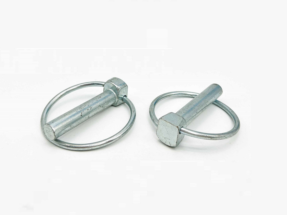5/16'' Lynch Pin Lock Safety Linch Pins Carbon Steel White Zinc Effective Length 1-3/4'' For trailer Truck and Excavators