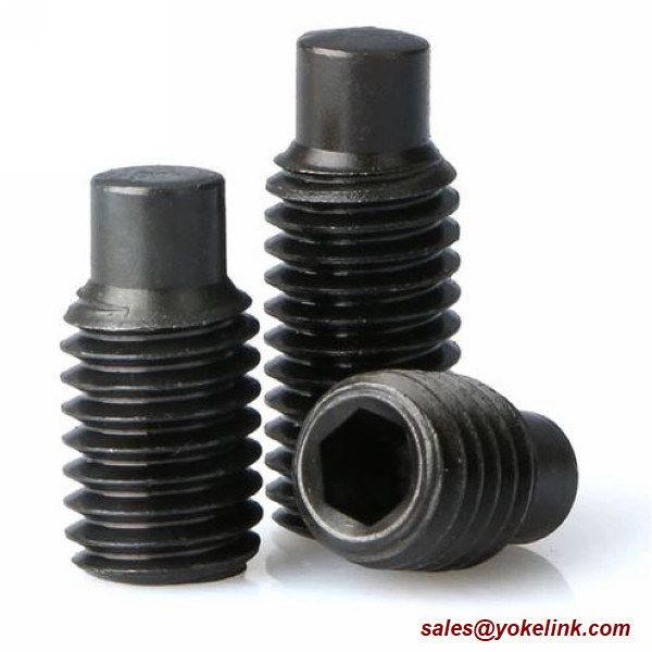 ASME B18.3, DIN 915 Alloy Steel Socket Set screws with Dog Point, Nylok patch