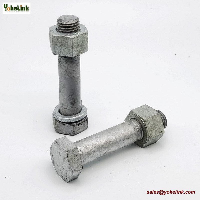 5/8" ASTM F3125 Grade A325 Hot Dipped Galvanized Steel Structural Bolt w/A563 DH Nut & F436 Washer