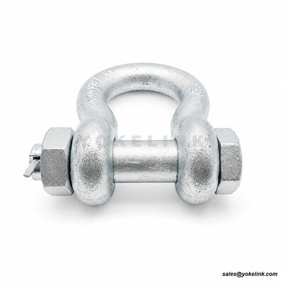Manille d'ancrage pour ligne de transmission utilitaire | Acier au carbone forgé | Manille d'ancrage ASME B30.26